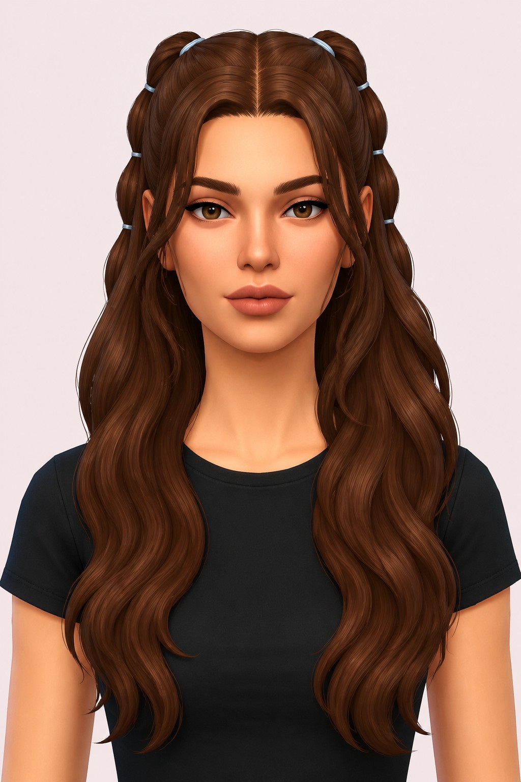 Kimmie Hair custom content (CC) for Sims 4 by aharris00britney
