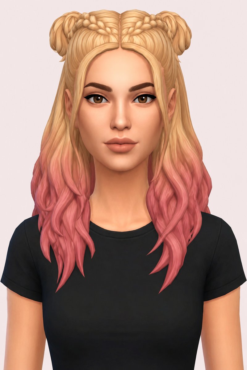 Kira Hair custom content (CC) for Sims 4 by aharris00britney