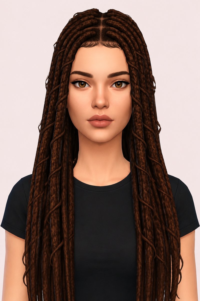 Kiri Hair custom content (CC) for Sims 4 by aharris00britney