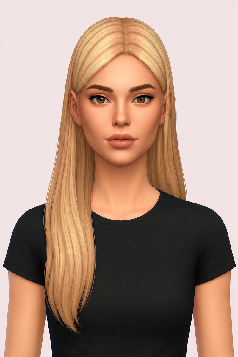 Leighton Hair custom content (CC) for Sims 4 by aharris00britney