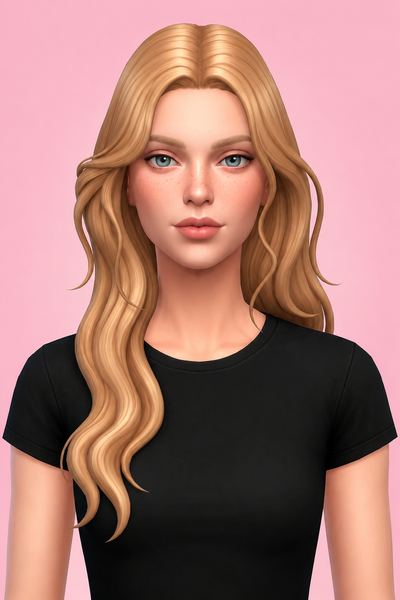 Lily Hair custom content (CC) for Sims 4 by aharris00britney