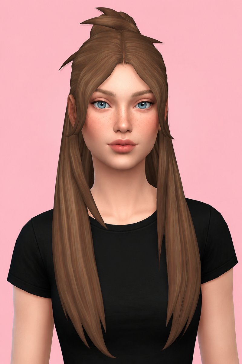 Lindsey Hair custom content (CC) for Sims 4 by aharris00britney