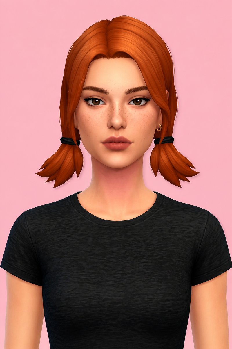 Lizzie Hair custom content (CC) for Sims 4 by aharris00britney