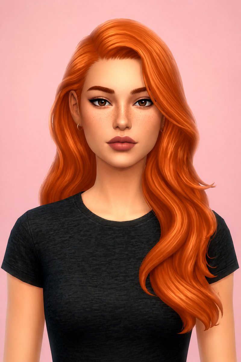 Lola Hair custom content (CC) for Sims 4 by aharris00britney