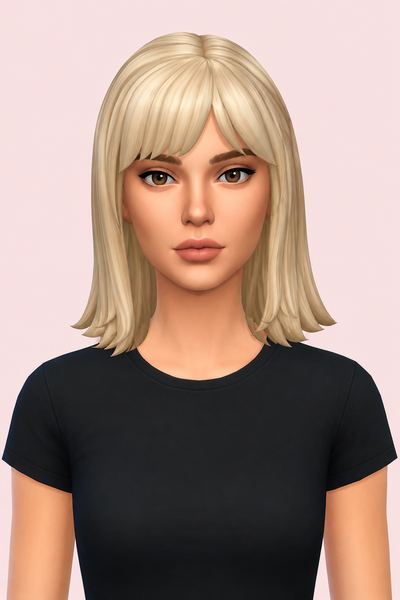 Lorraine Hair custom content (CC) for Sims 4 by aharris00britney