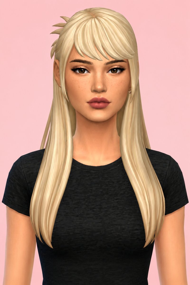 Lyla Hair custom content (CC) for Sims 4 by aharris00britney