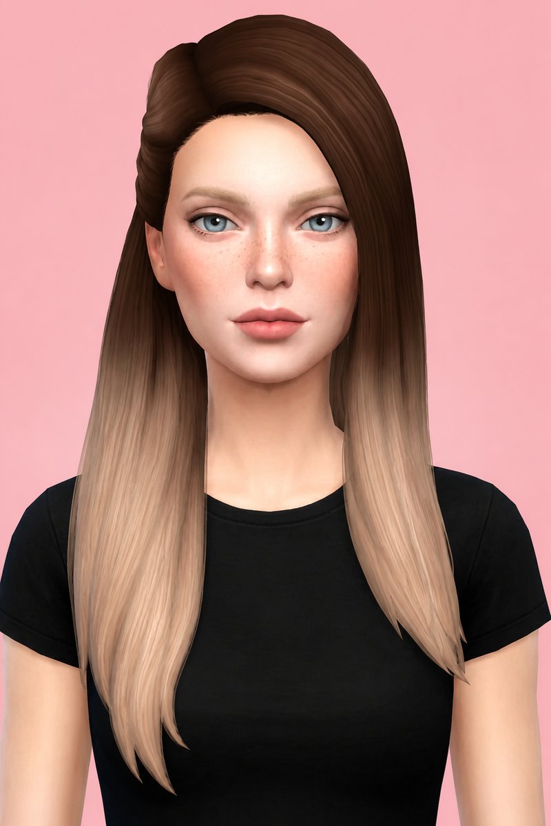 Mia Hair custom content (CC) for Sims 4 by aharris00britney