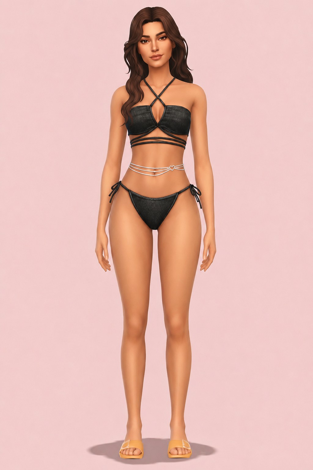 Hello Summer Belly Chain custom content (CC) for Sims 4 by trillyke