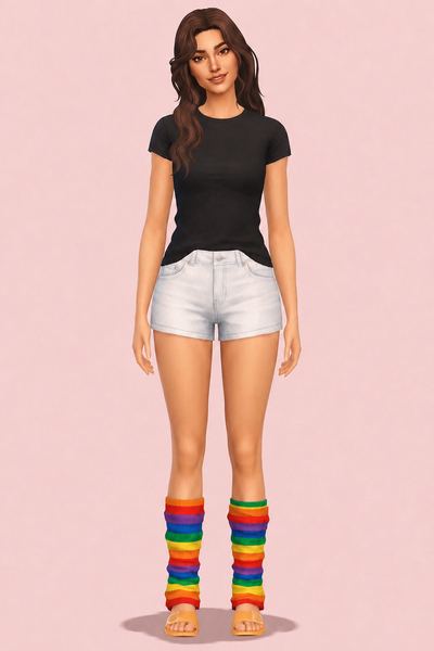 Midori Leg Warmers custom content (CC) for Sims 4 by trillyke