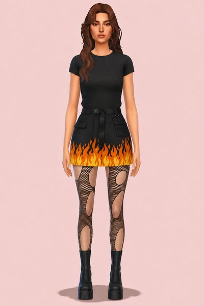 Warning Tights custom content (CC) for Sims 4 by trillyke