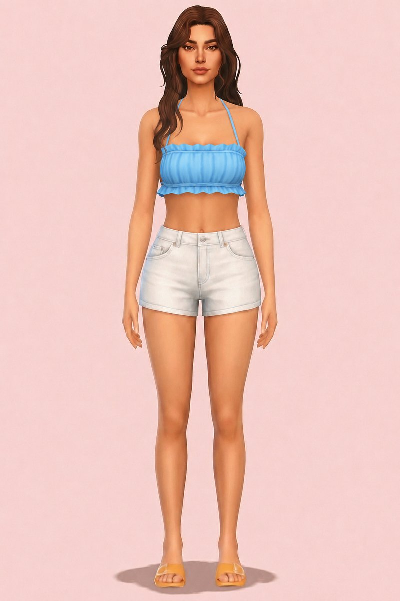 Nicole Top custom content (CC) for Sims 4 by trillyke