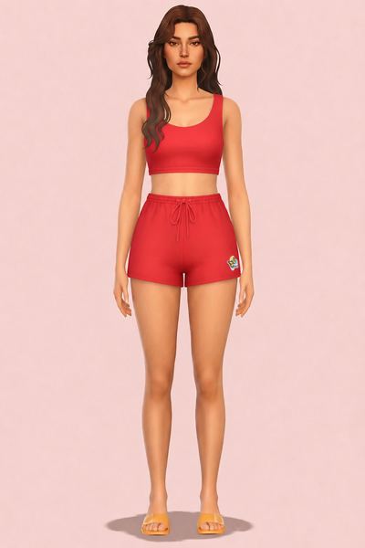 ASAP Top & Shorts custom content (CC) for Sims 4 by trillyke