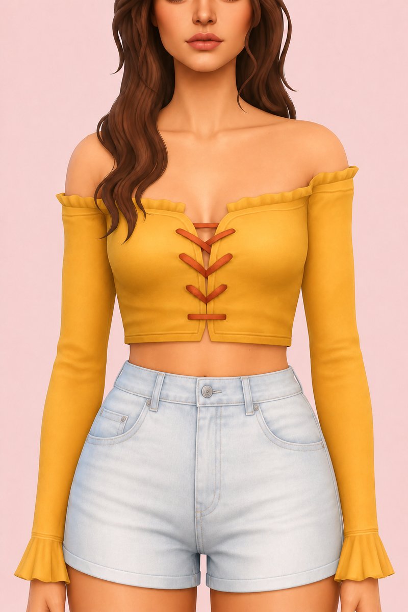 Eloise Top custom content (CC) for Sims 4 by trillyke
