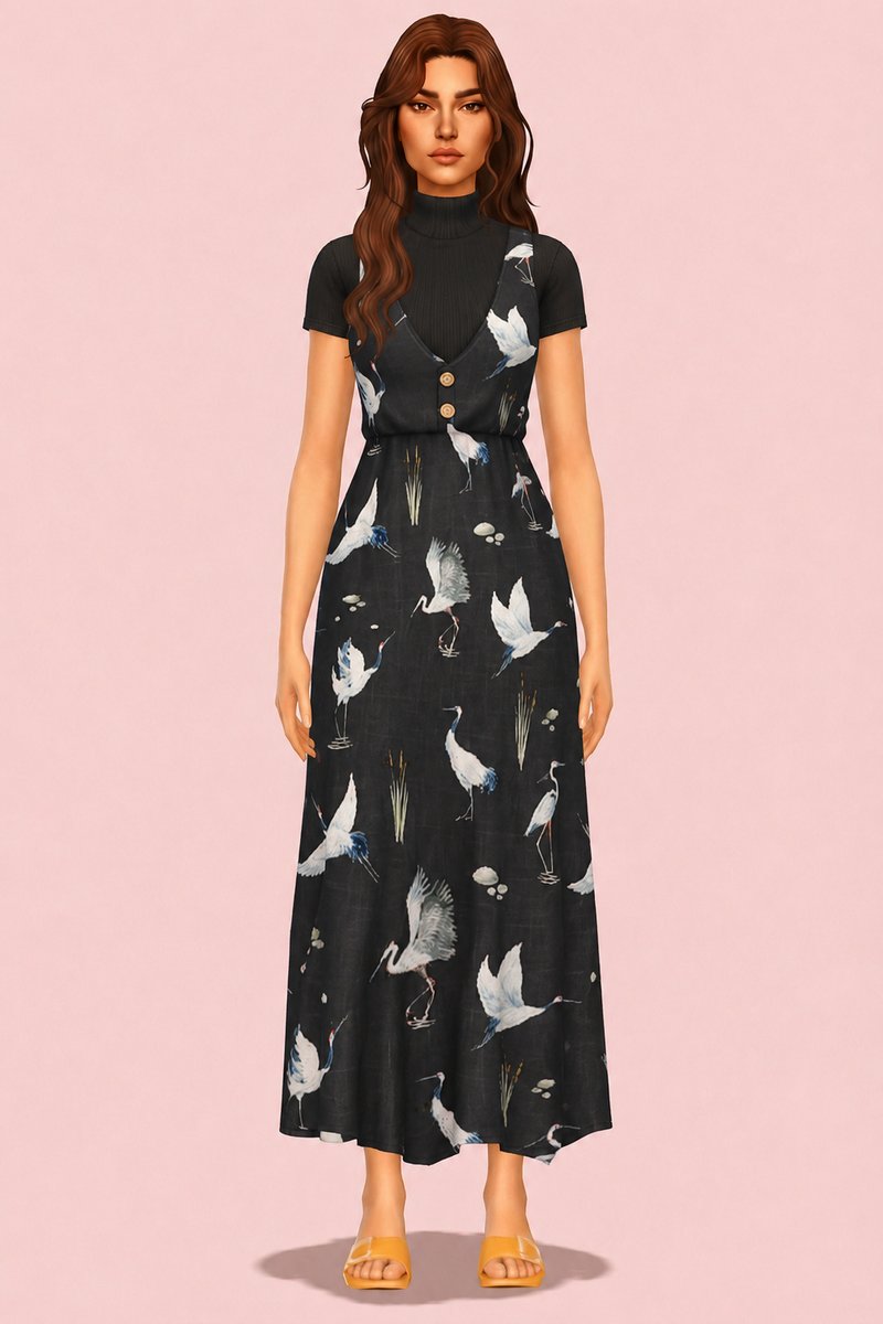 Love Spell Dress custom content (CC) for Sims 4 by trillyke