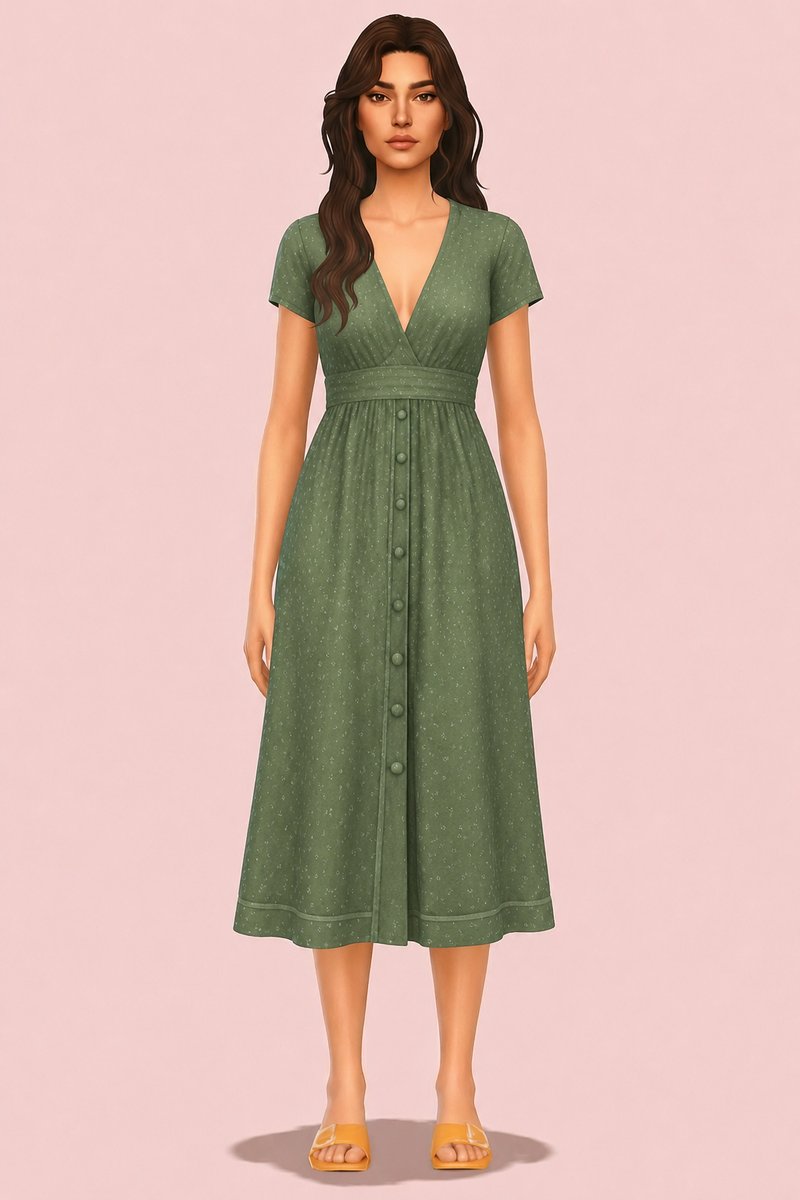 Merry Dress custom content (CC) for Sims 4 by trillyke