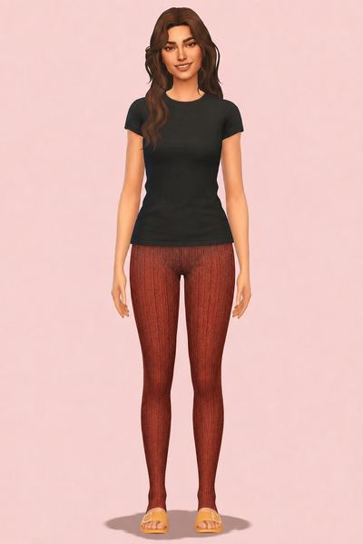 Fall Again Knit Tights custom content (CC) for Sims 4 by trillyke