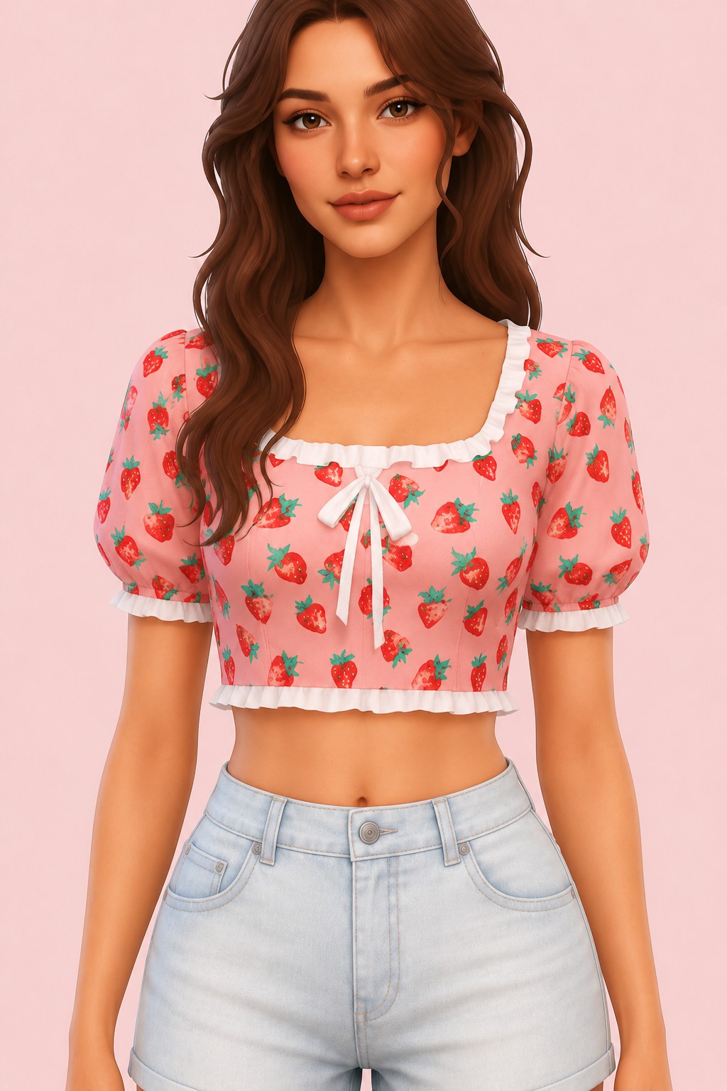 Sunny Summer Top custom content (CC) for Sims 4 by trillyke
