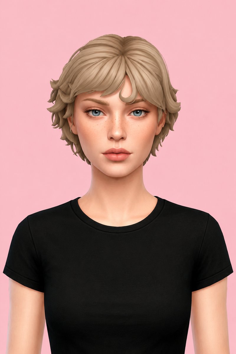 ambrose hair custom content (CC) for Sims 4 by okruee