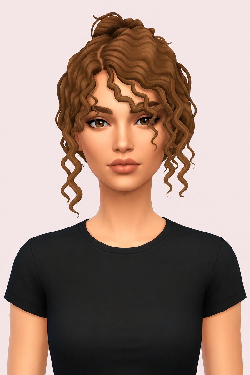 ana hair custom content (CC) for Sims 4 by okruee