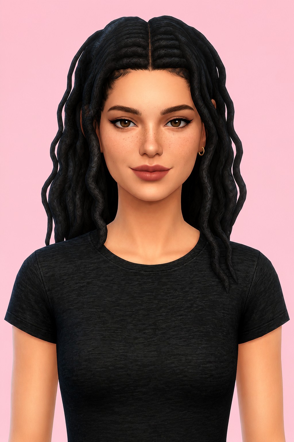 angeline hair custom content (CC) for Sims 4 by okruee