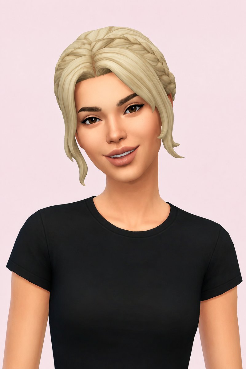 athena hair custom content (CC) for Sims 4 by okruee