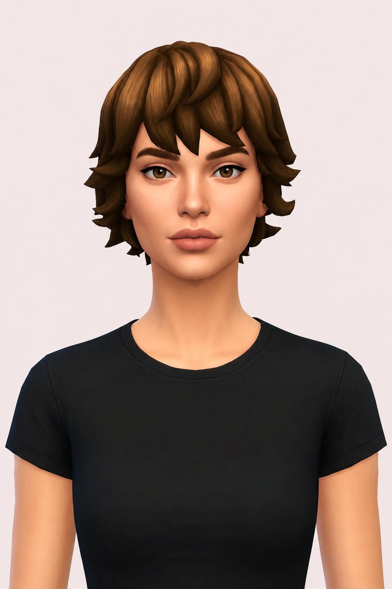 caesar hair custom content (CC) for Sims 4 by okruee