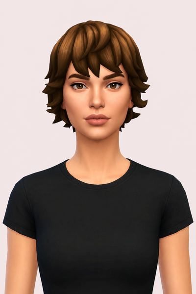 caesar hair custom content (CC) for Sims 4 by okruee
