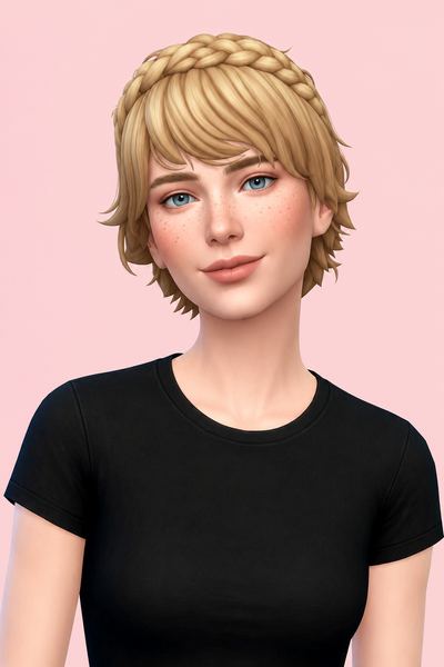 cicero hair custom content (CC) for Sims 4 by okruee