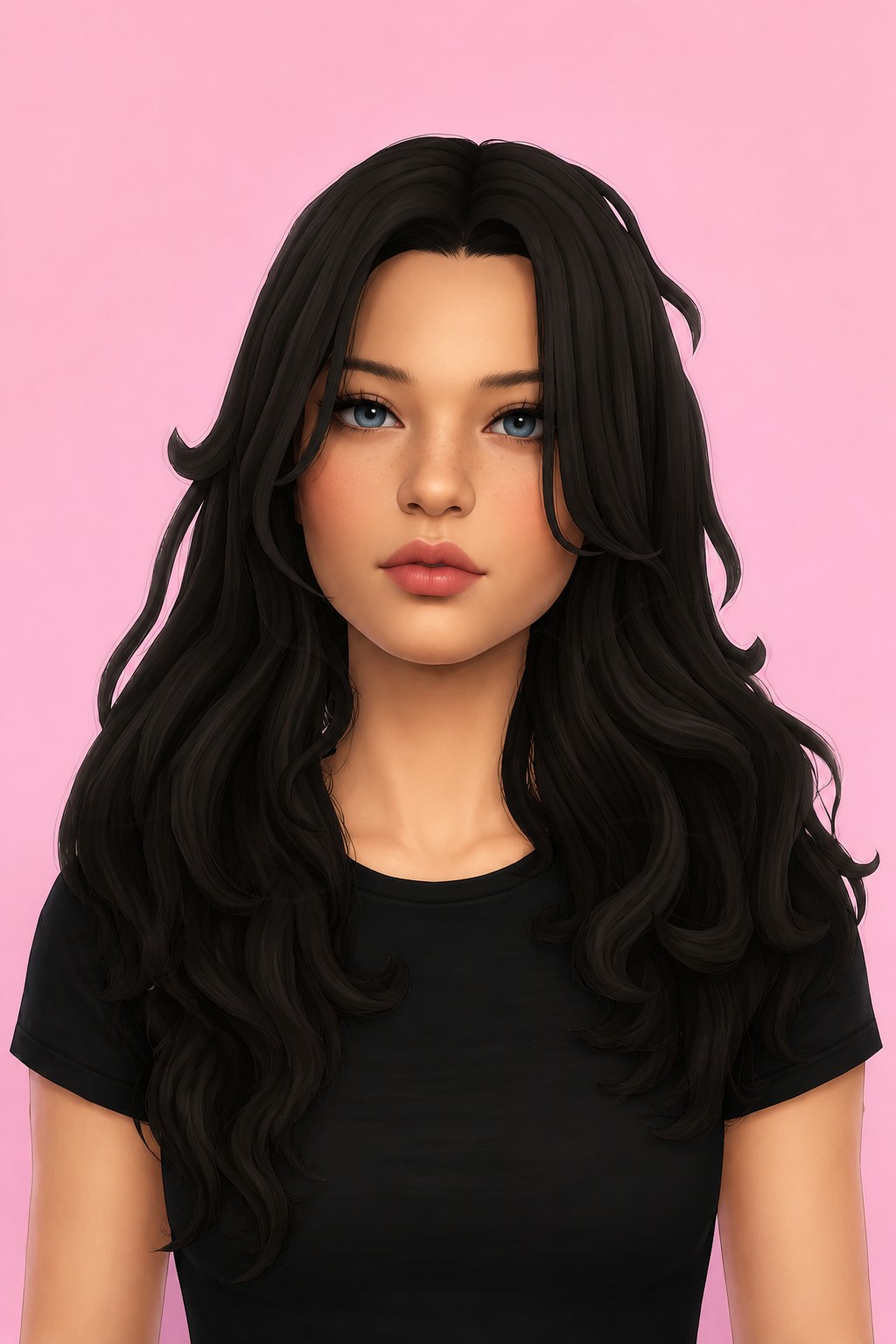 delancey hair custom content (CC) for Sims 4 by okruee