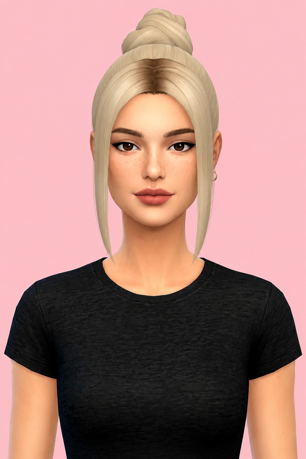 Lipa Hair custom content (CC) for Sims 4 by okruee