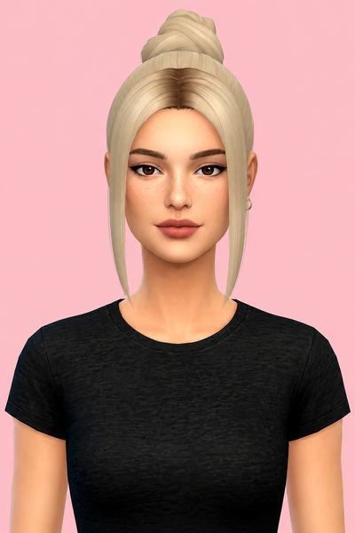 Lipa Hair custom content (CC) for Sims 4 by okruee