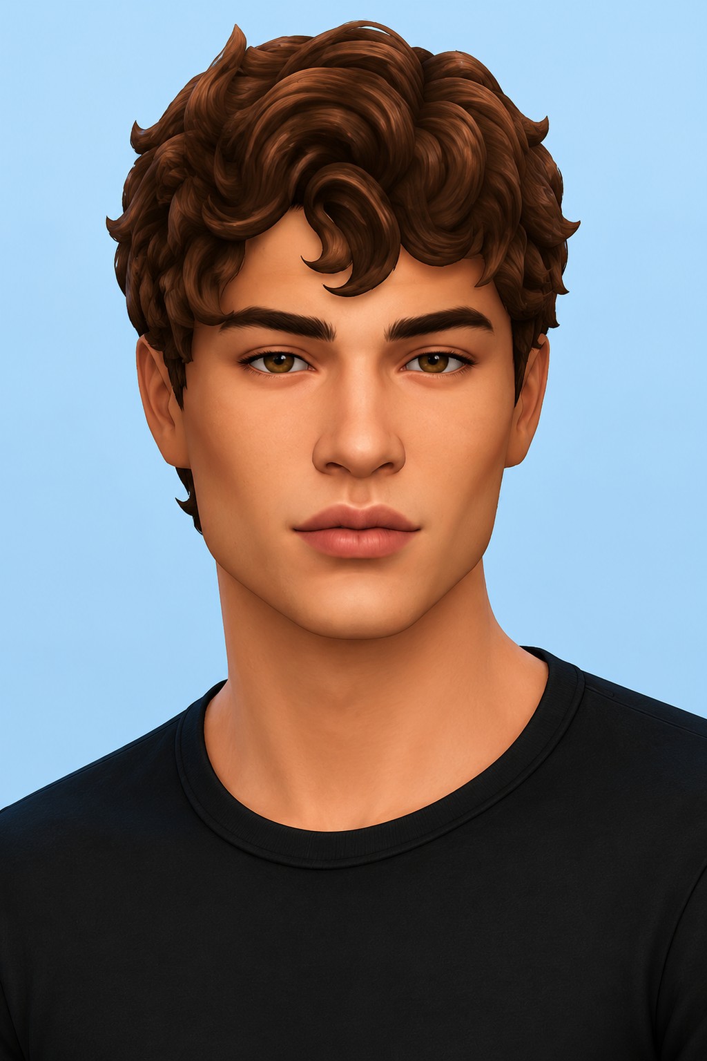 Temmie Hair custom content (CC) for Sims 4 by okruee