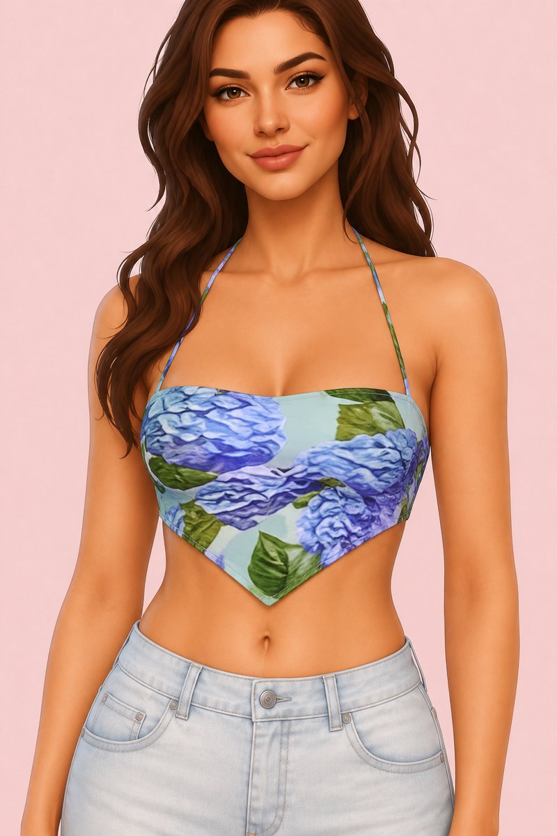 Funhouse Halter Top custom content (CC) for Sims 4 by okruee