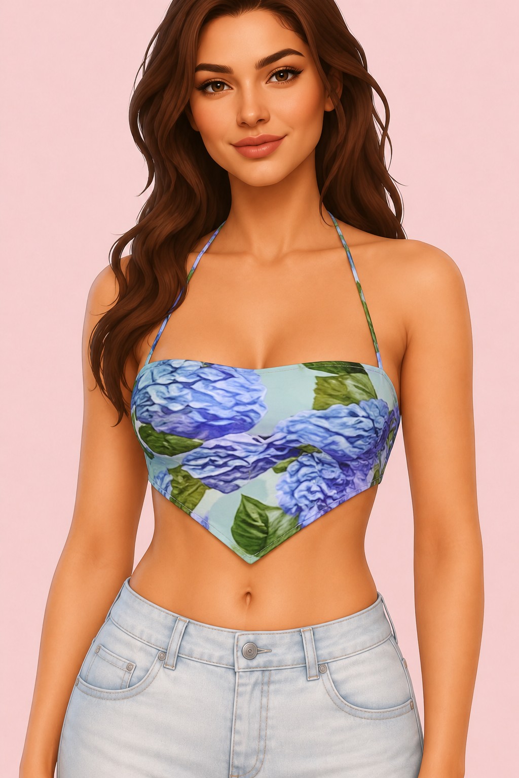 Funhouse Halter Top custom content (CC) for Sims 4 by okruee
