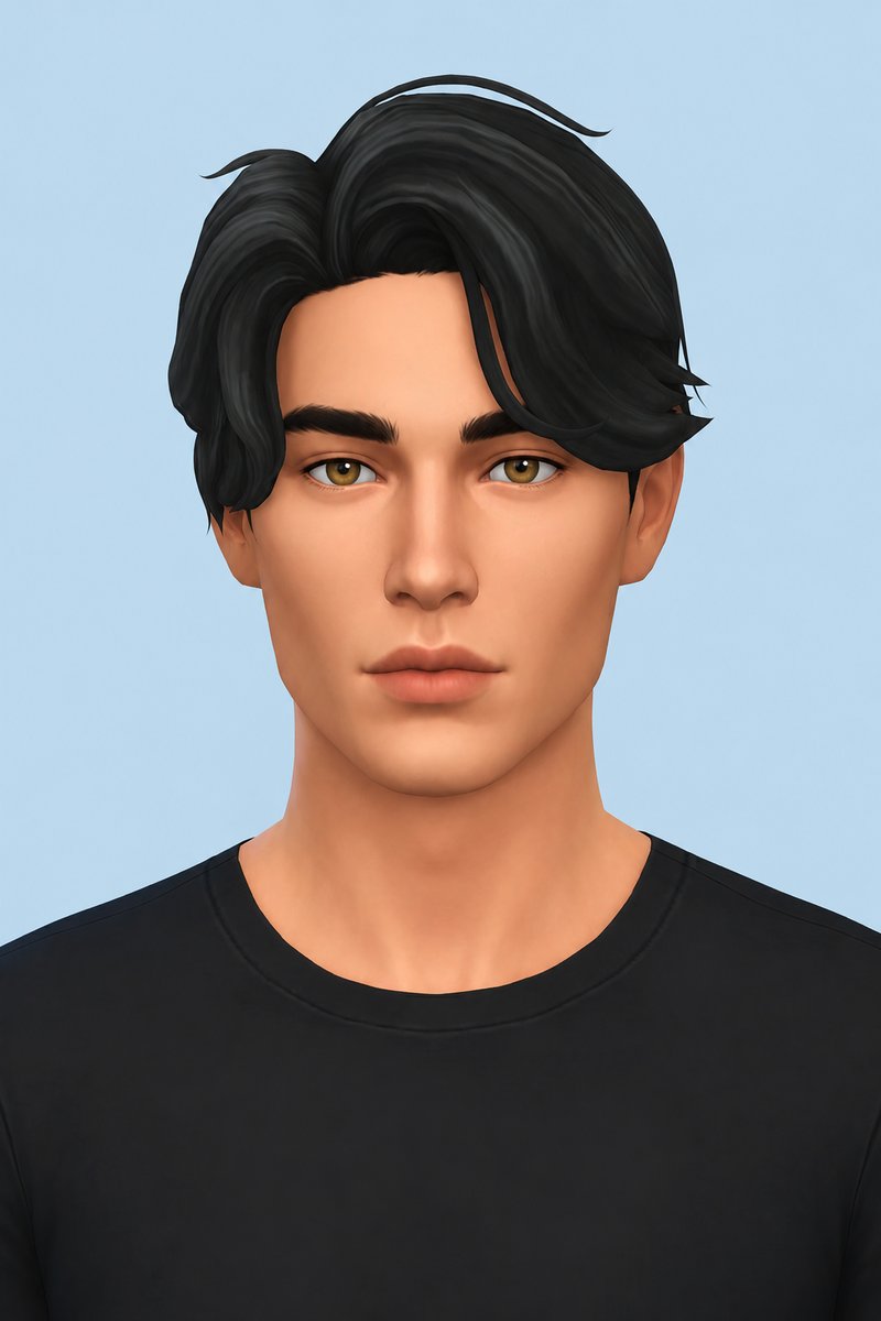 funke hair custom content (CC) for Sims 4 by okruee