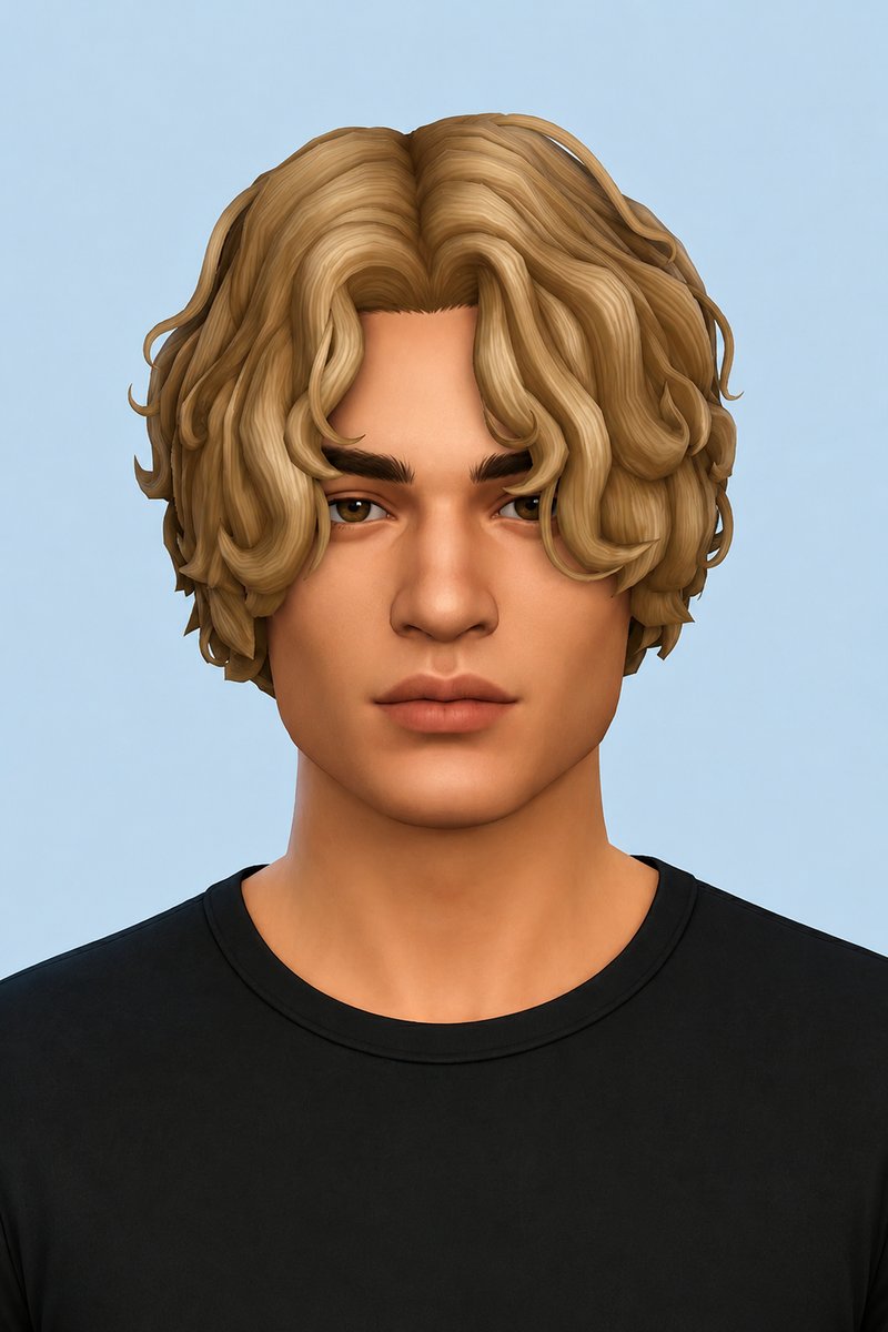 joseph hair custom content (CC) for Sims 4 by okruee