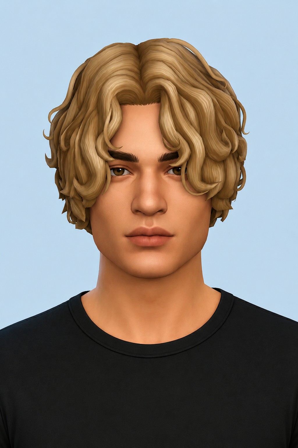 joseph hair custom content (CC) for Sims 4 by okruee