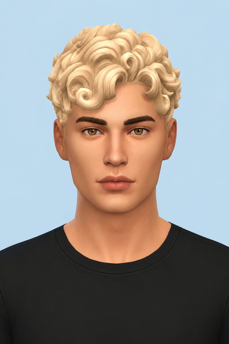 jude hair custom content (CC) for Sims 4 by okruee