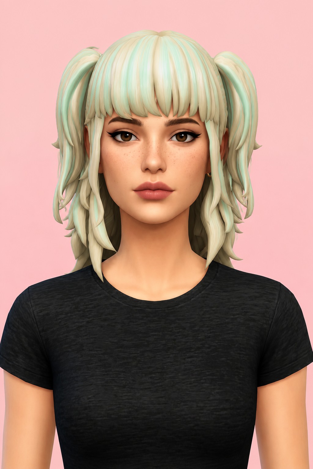 lara hair custom content (CC) for Sims 4 by okruee