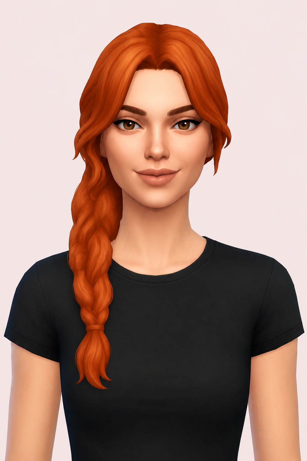 leah hair custom content (CC) for Sims 4 by okruee