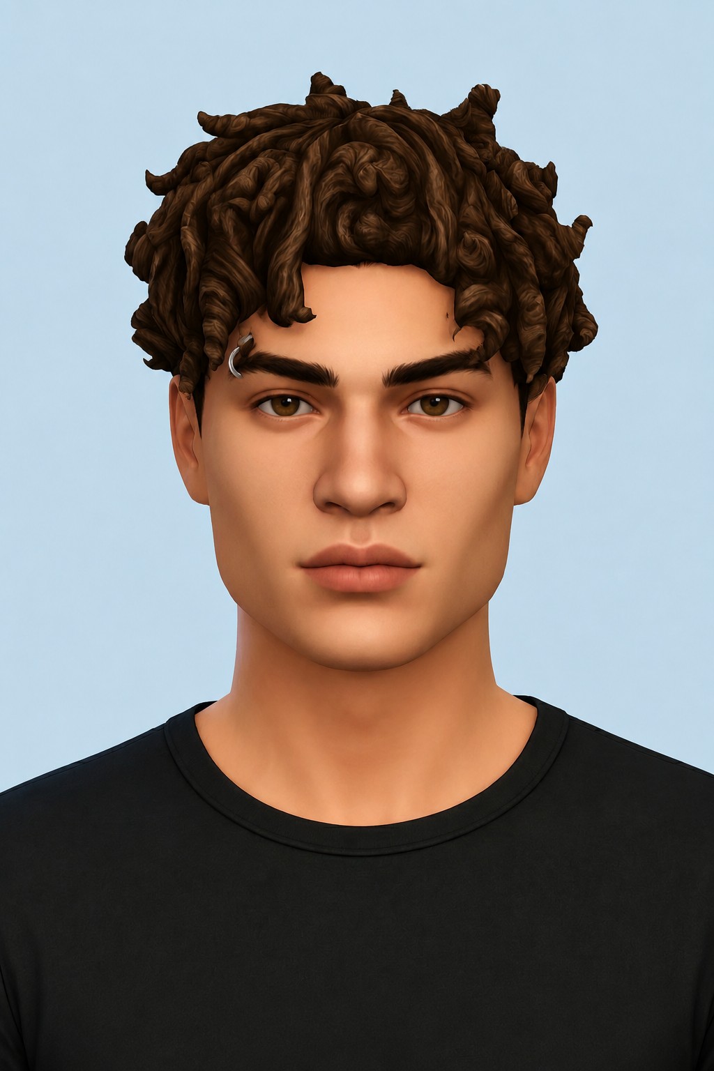 leo hair custom content (CC) for Sims 4 by okruee