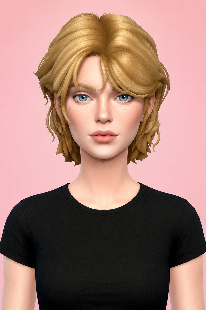 lysander hair custom content (CC) for Sims 4 by okruee