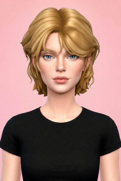 lysander hair custom content (CC) for Sims 4 by okruee