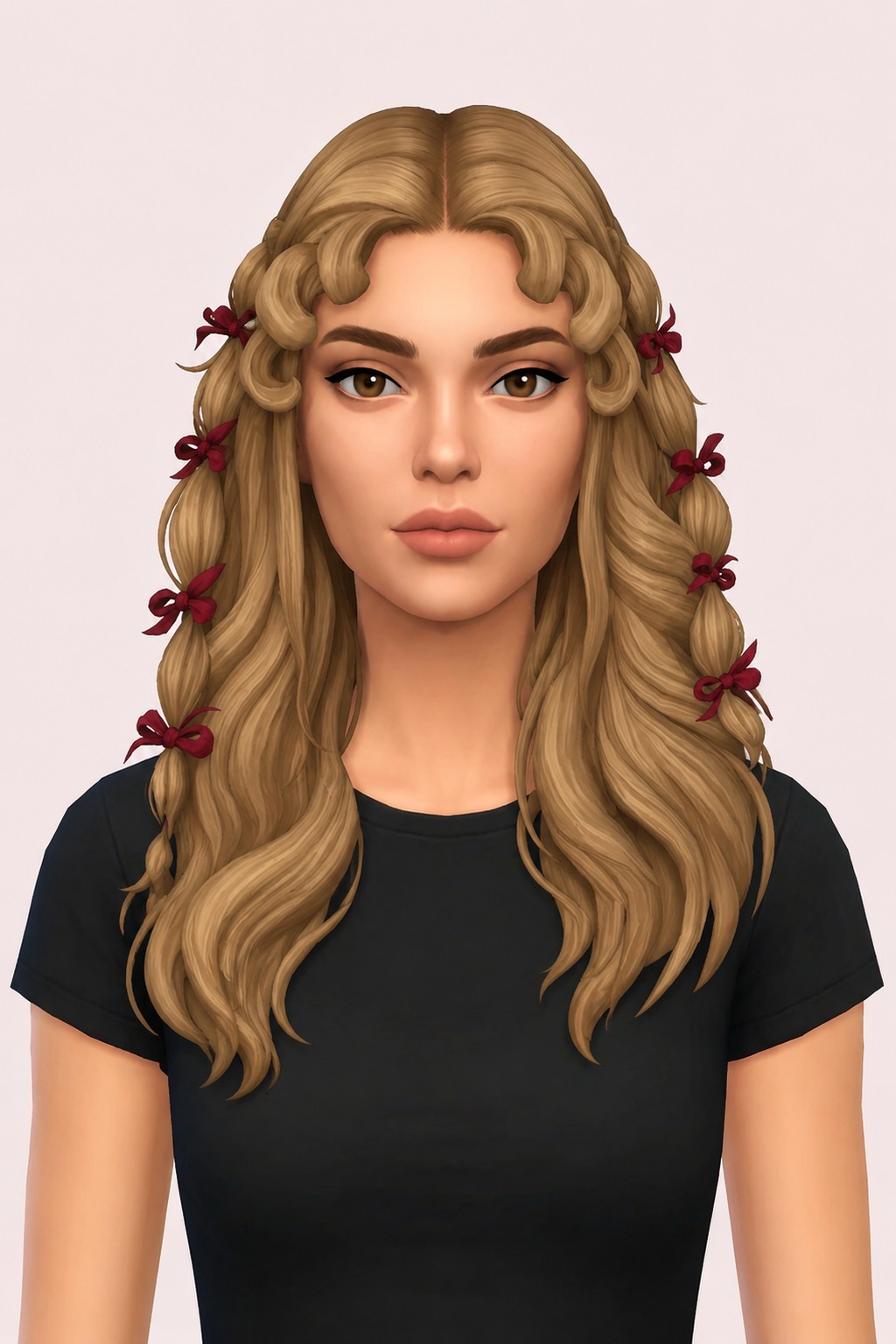magnolia hair custom content (CC) for Sims 4 by okruee