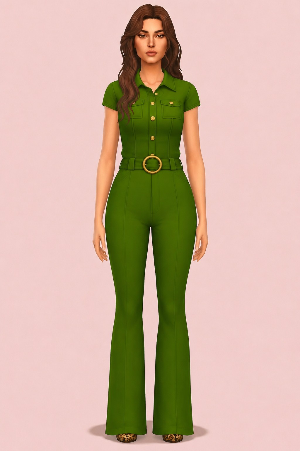 mari jumpsuit custom content (CC) for Sims 4 by okruee