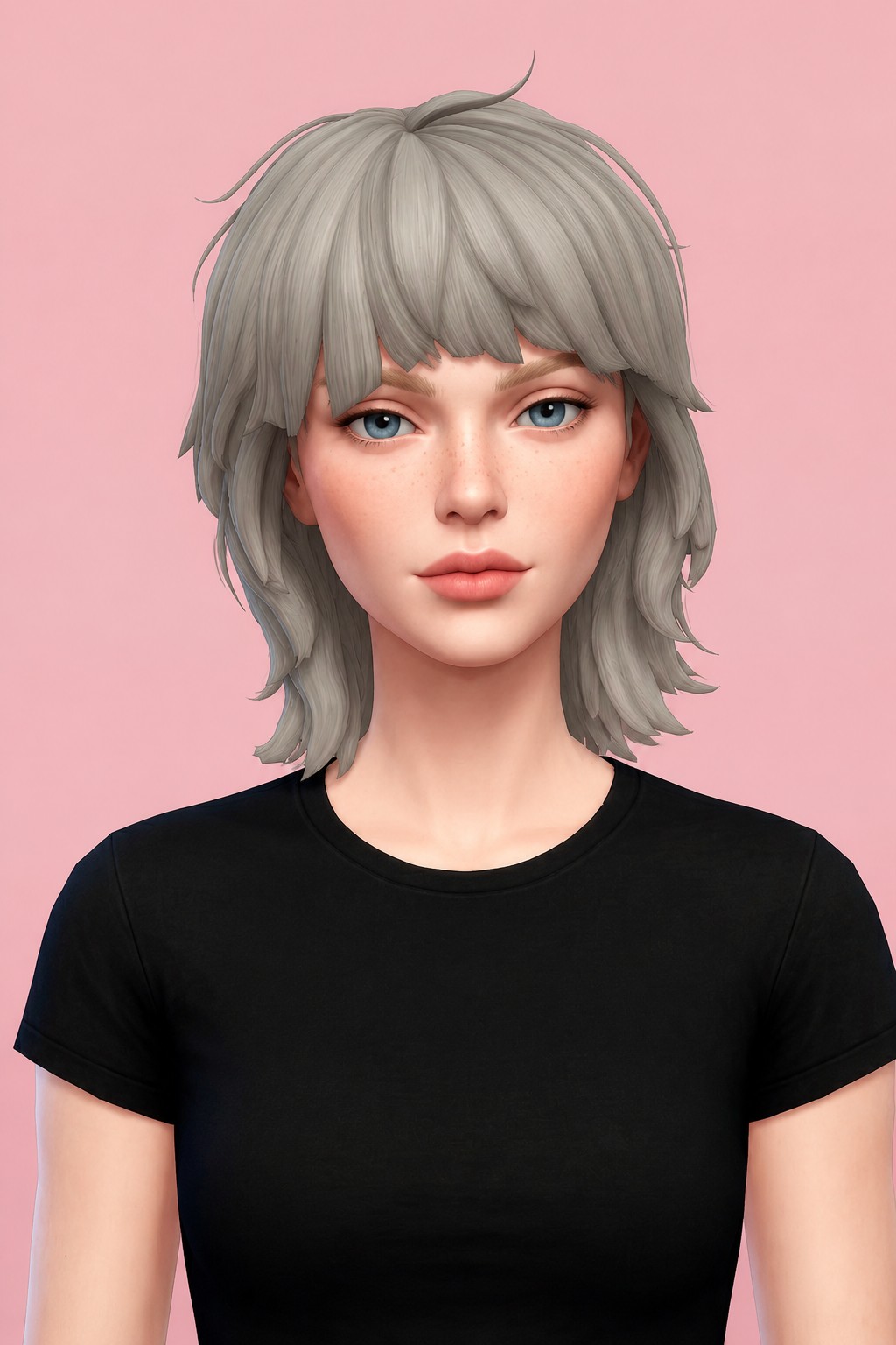 millie hair custom content (CC) for Sims 4 by okruee