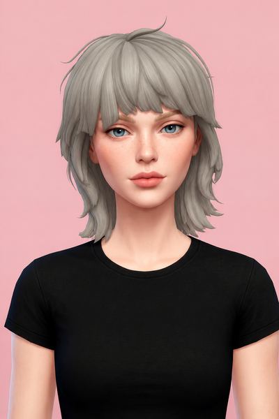millie hair custom content (CC) for Sims 4 by okruee