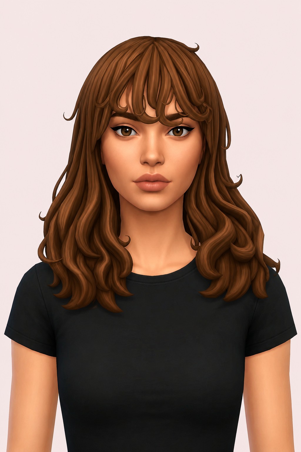 ophelia hair custom content (CC) for Sims 4 by okruee