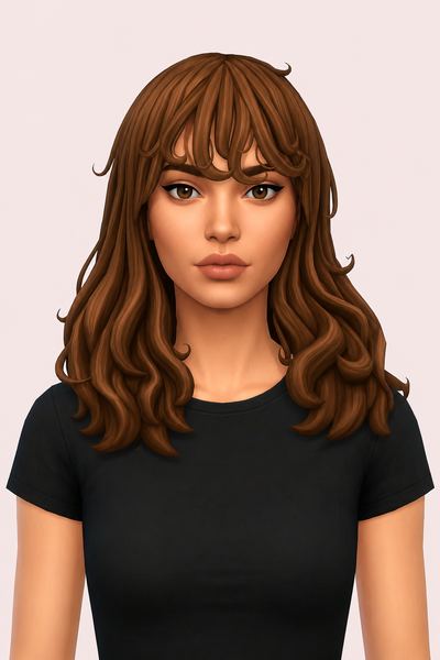 ophelia hair custom content (CC) for Sims 4 by okruee