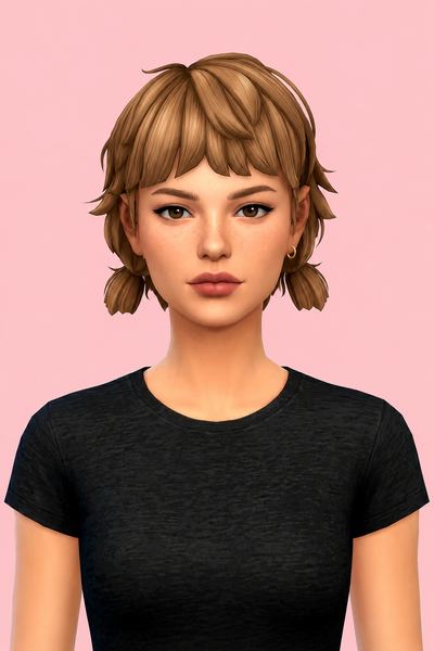 petra hair custom content (CC) for Sims 4 by okruee